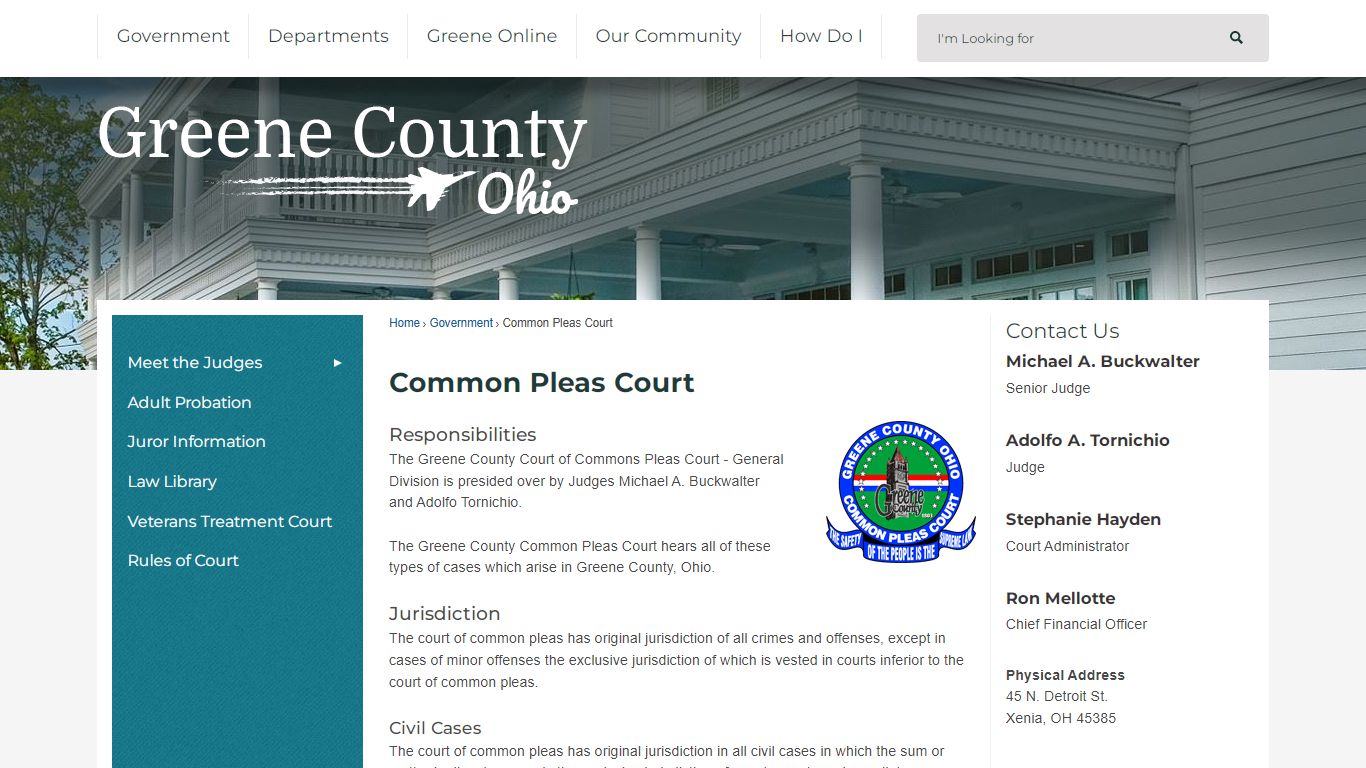 Common Pleas Court | Greene County, OH - Official Website